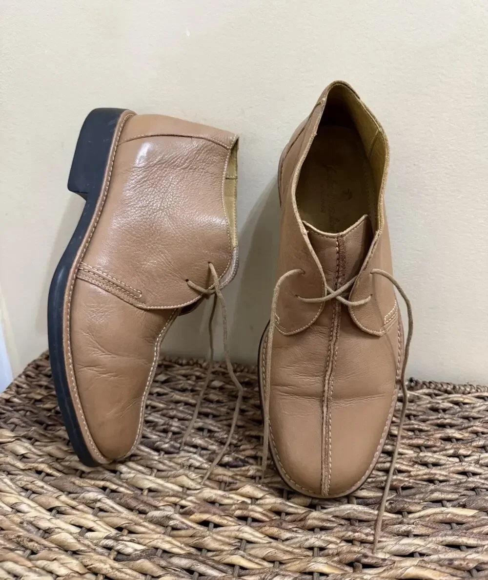 Sandro Muscling Men’s Chukka Boots Brown Soft Leather Up 9.5 D Preppy Workwear
